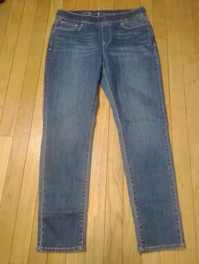 new levi's hi-rise pull-on skinny jeans womens 8 ankle